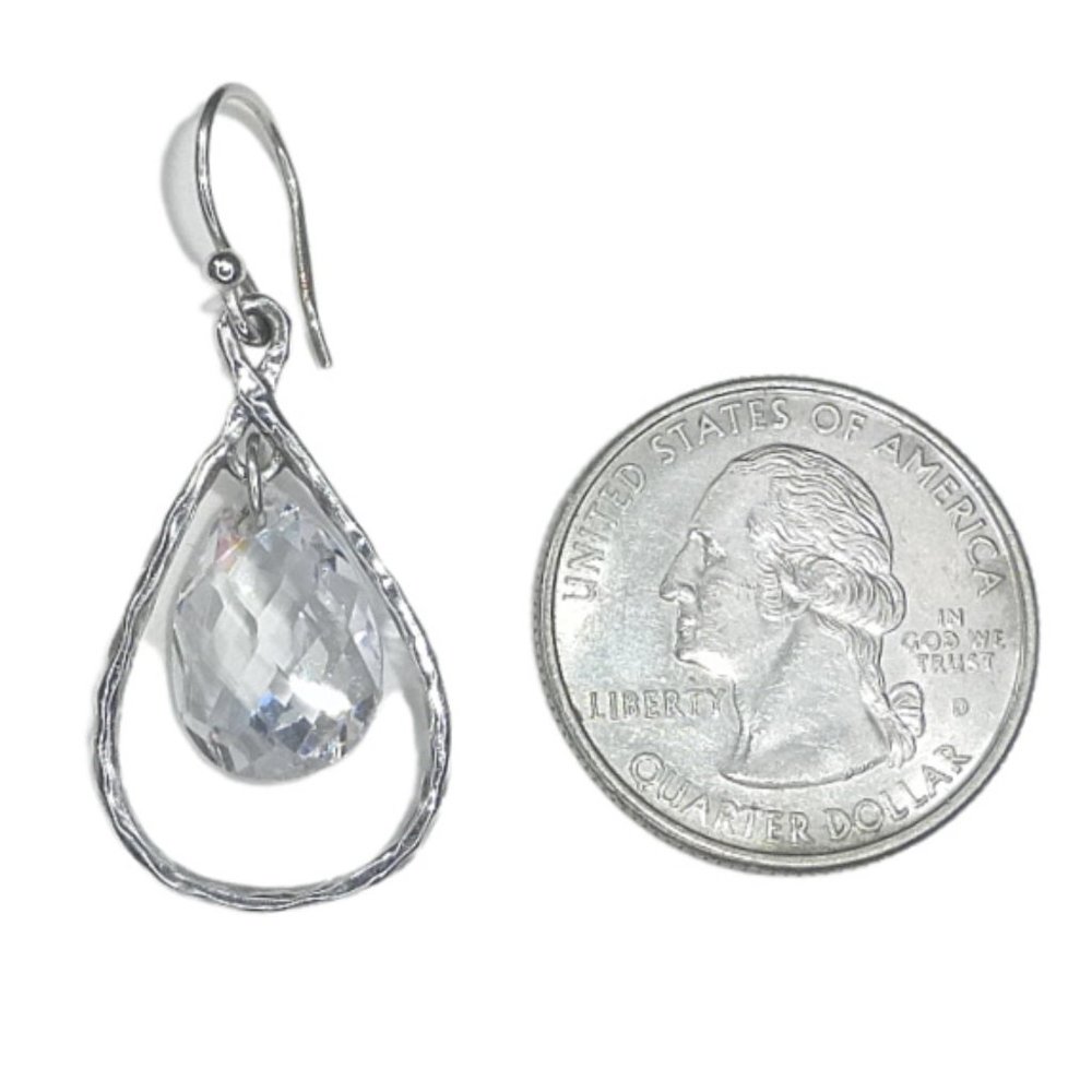 SOLD Silpada W2284 Harbor Lights Sterling Silver Cubic Zirconia Earrings .925 - Picture 5 of 5